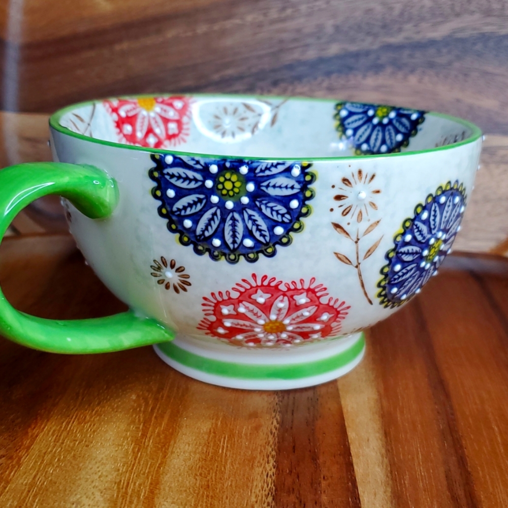 Colorful Floral Mug‎ Bowl